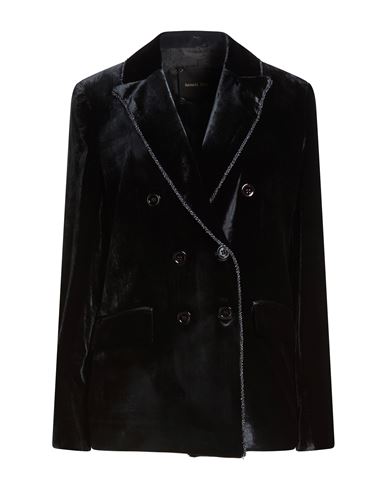 Woman Blazer Black Size 8 Viscose, Silk