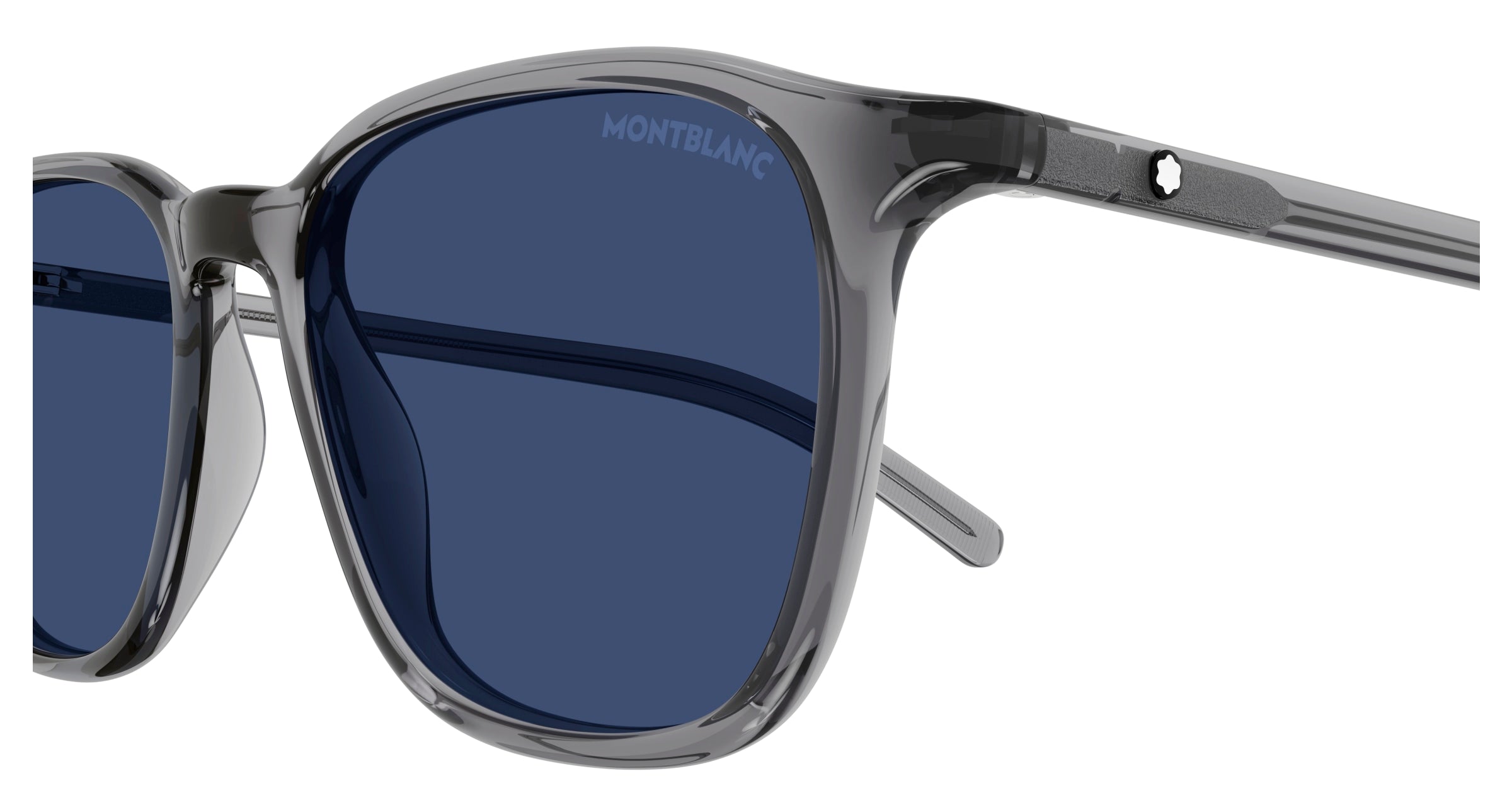 Montblanc Man Montblanc MB0325S 002 Sunglasses Grey Blue Round