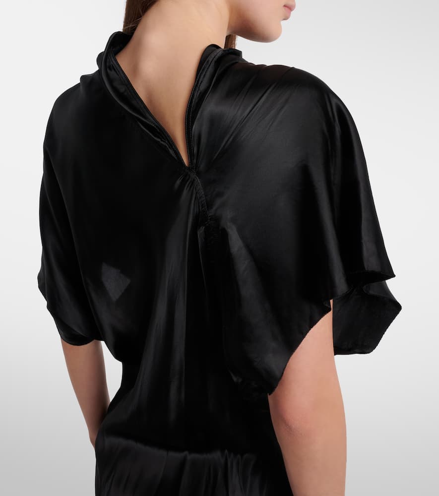 Seb draped satin gown