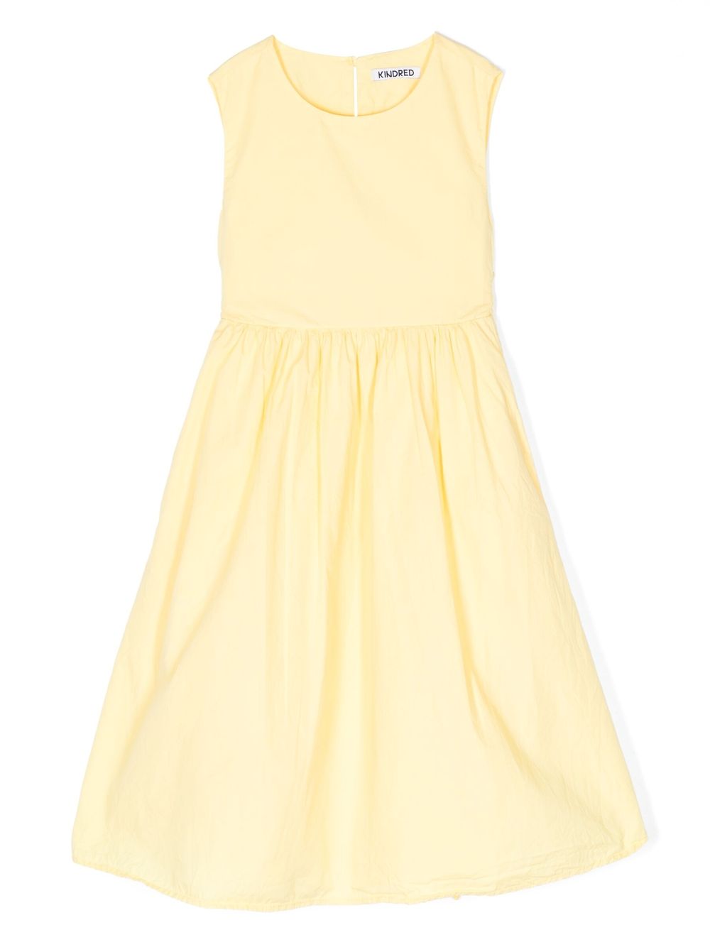 Bow-detail sleeveless dress - Yellow
