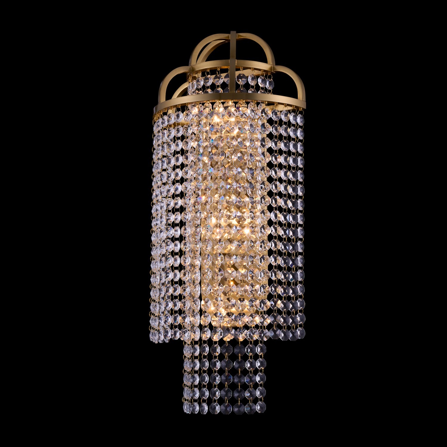 True Brass Three Light Wall Sconce from the Torta Collection
