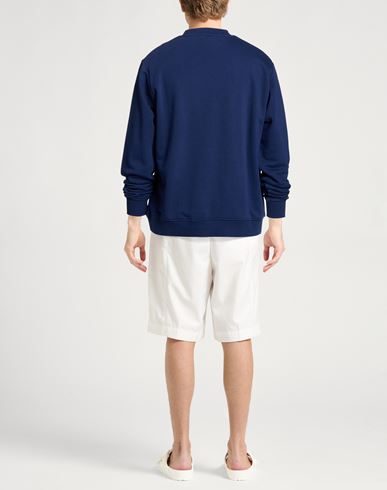 Man Sweatshirt Blue Size L Cotton, Polyester