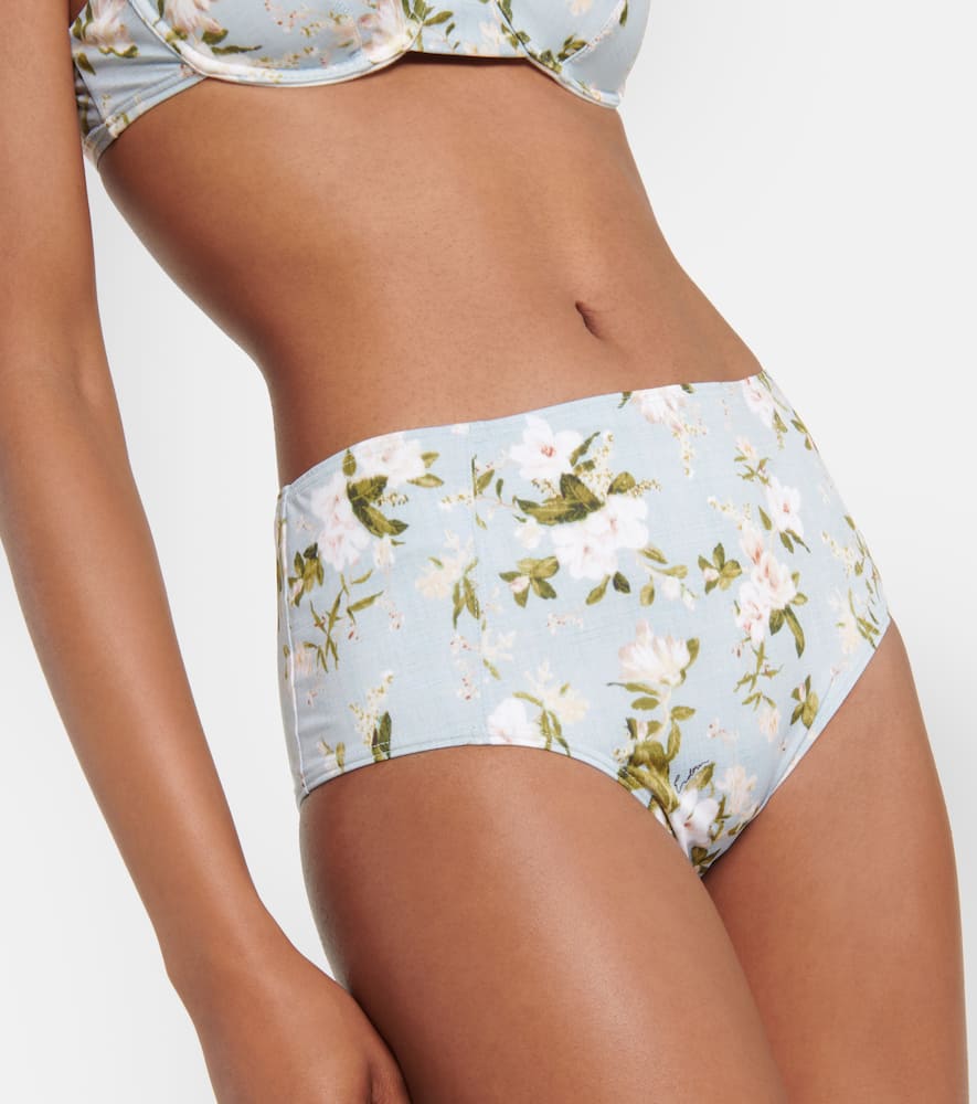 Erdem Floral high-rise bikini bottoms