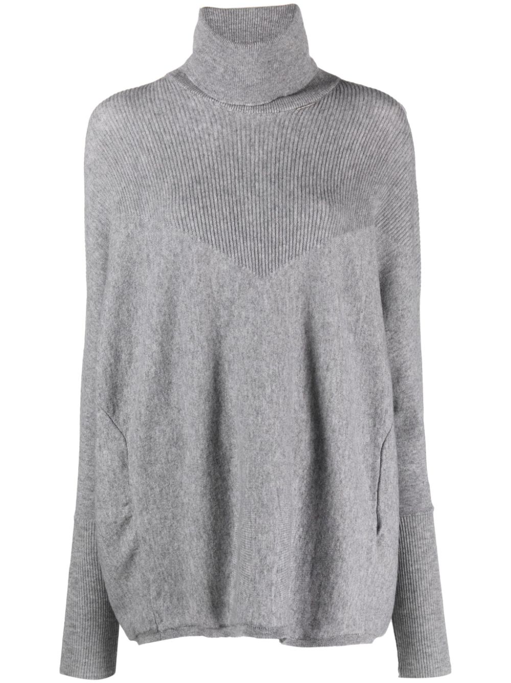 Roll-neck cashmere jumper - Grey