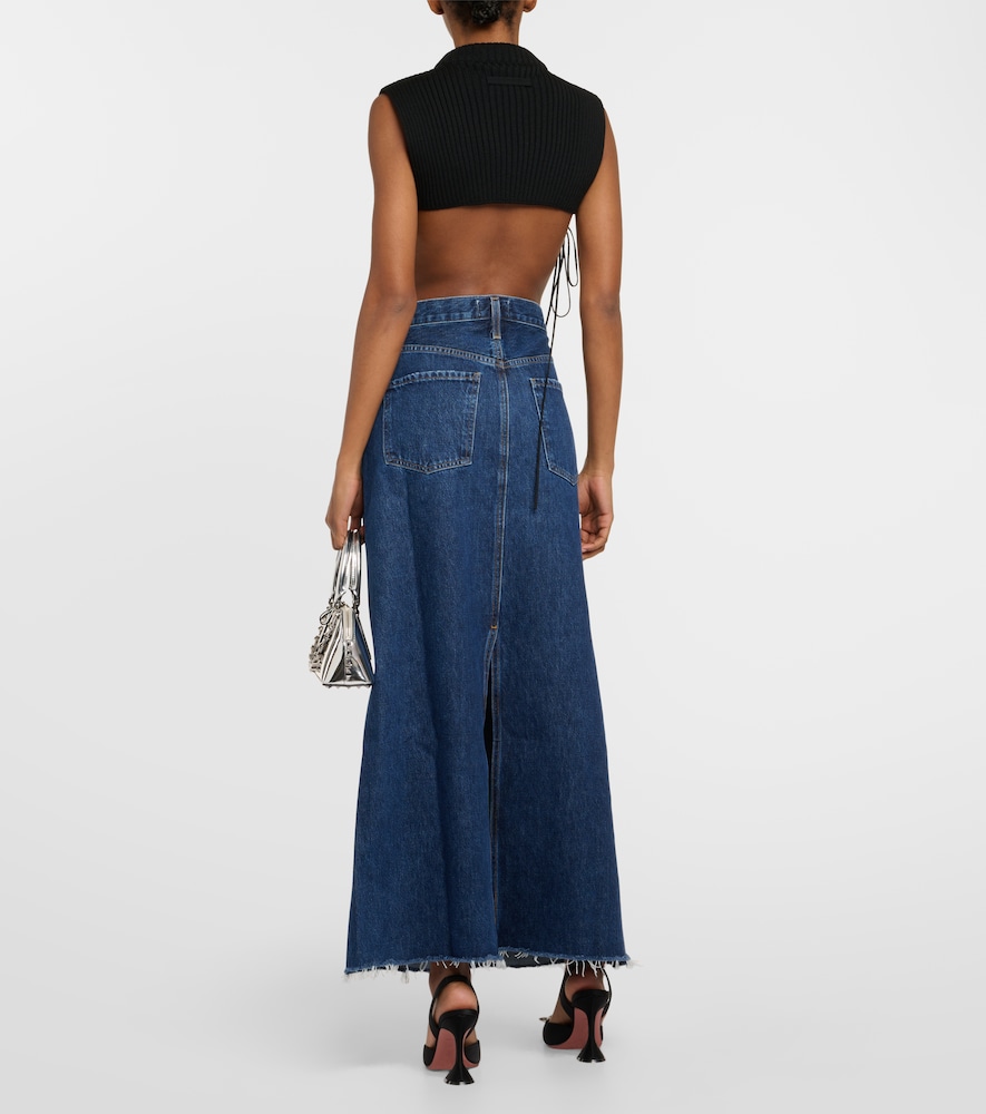 Hilla denim maxi skirt