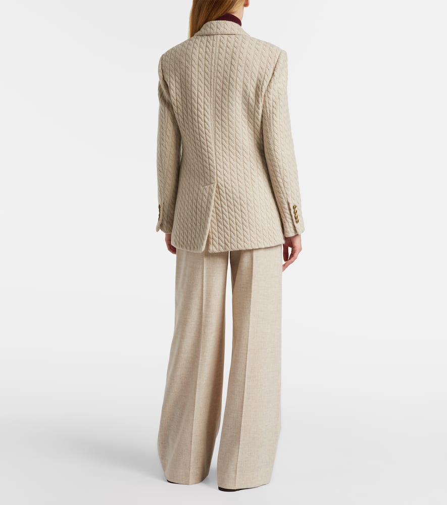 Monili cable-knit cashmere blazer