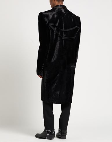Man Coat Black Size 38 Viscose, Silk