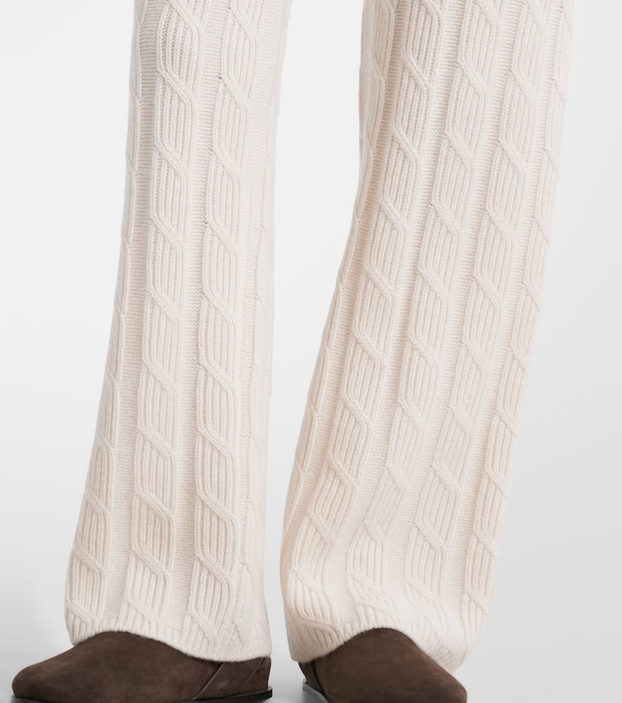 Ebba low-rise cashmere wide-leg pants