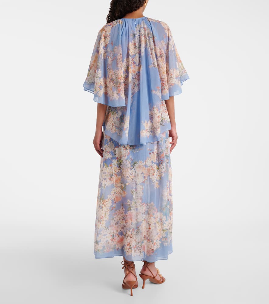 Cascadian cotton and silk georgette maxi dress