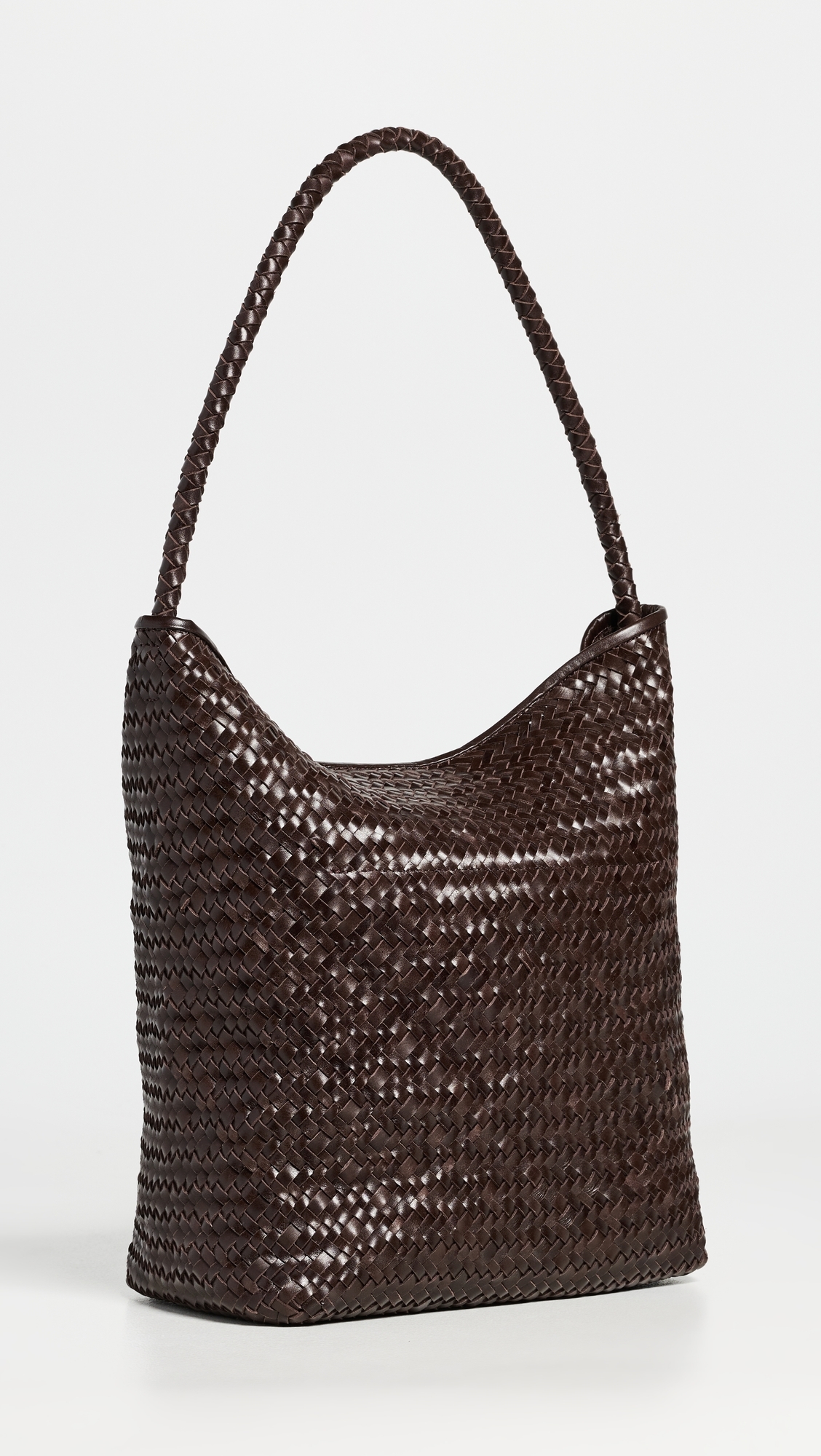 The Signature Woven Collection Bucket Bag Coffee Bean One Size