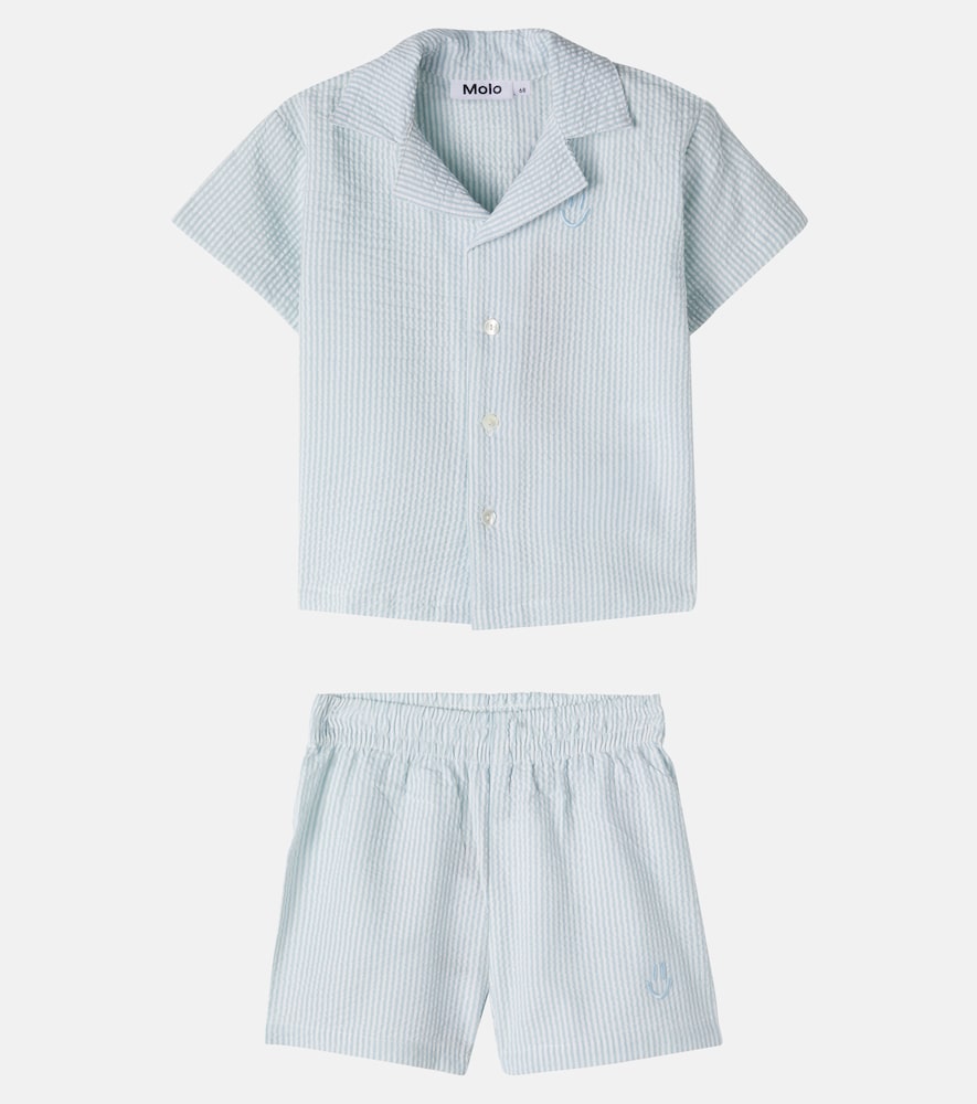 Baby Eyou striped cotton pajamas