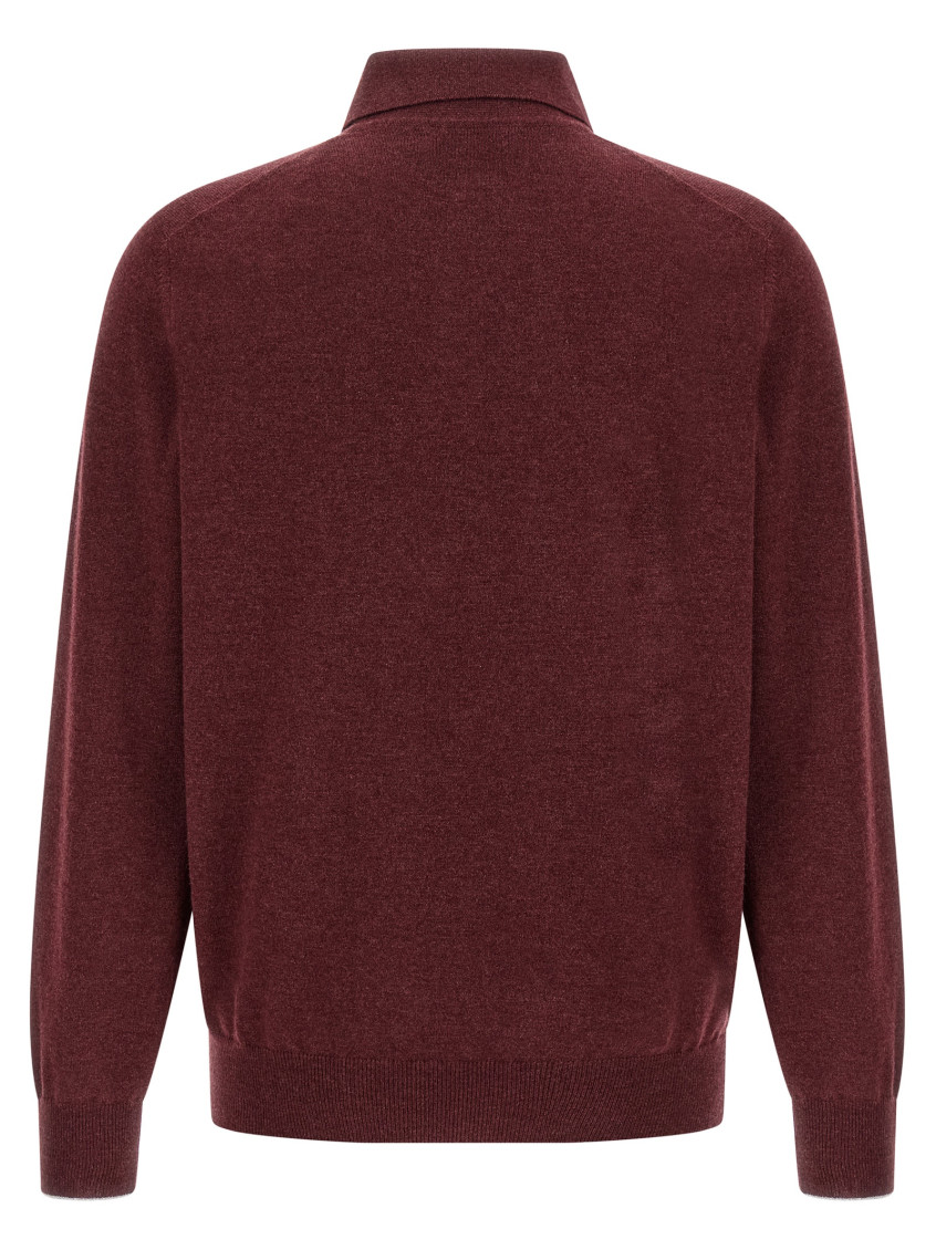 Knitted polo shirt - Red