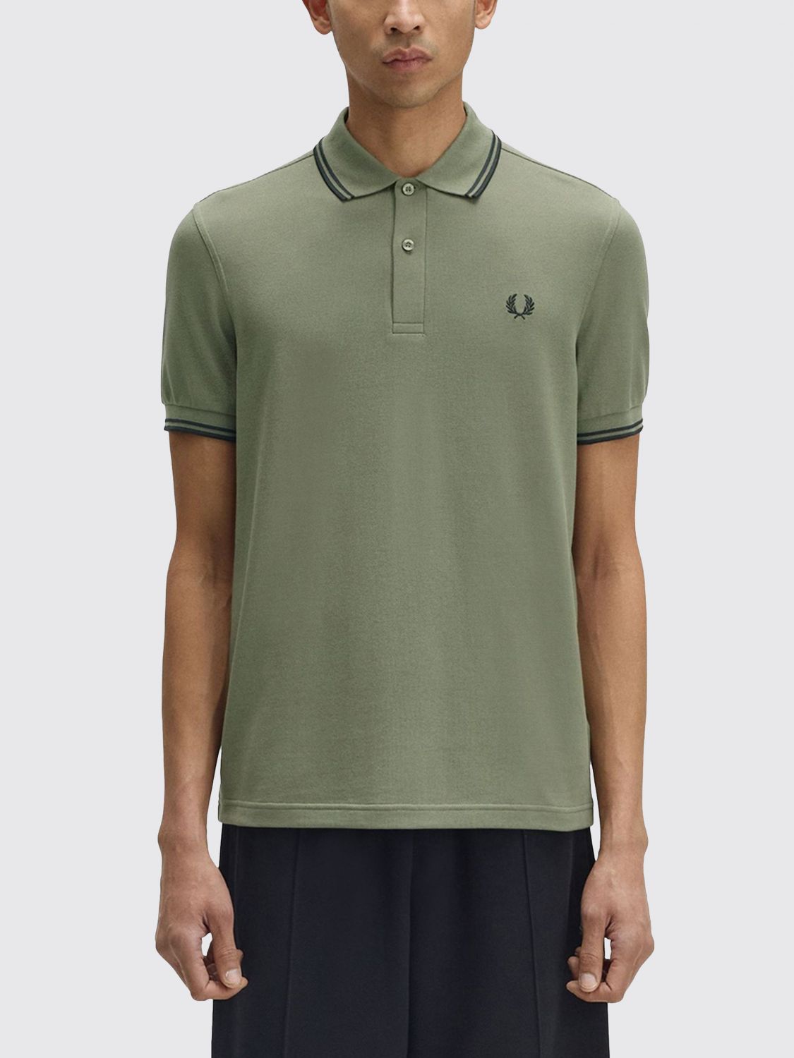 Polo Shirt Men color Green