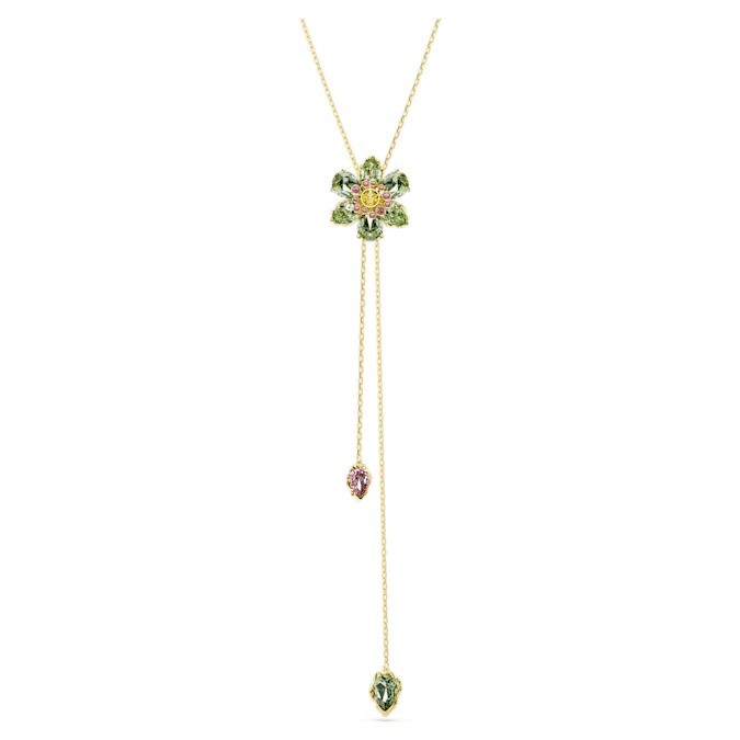 Idyllia Y Pendant Mixed Cuts Necklace