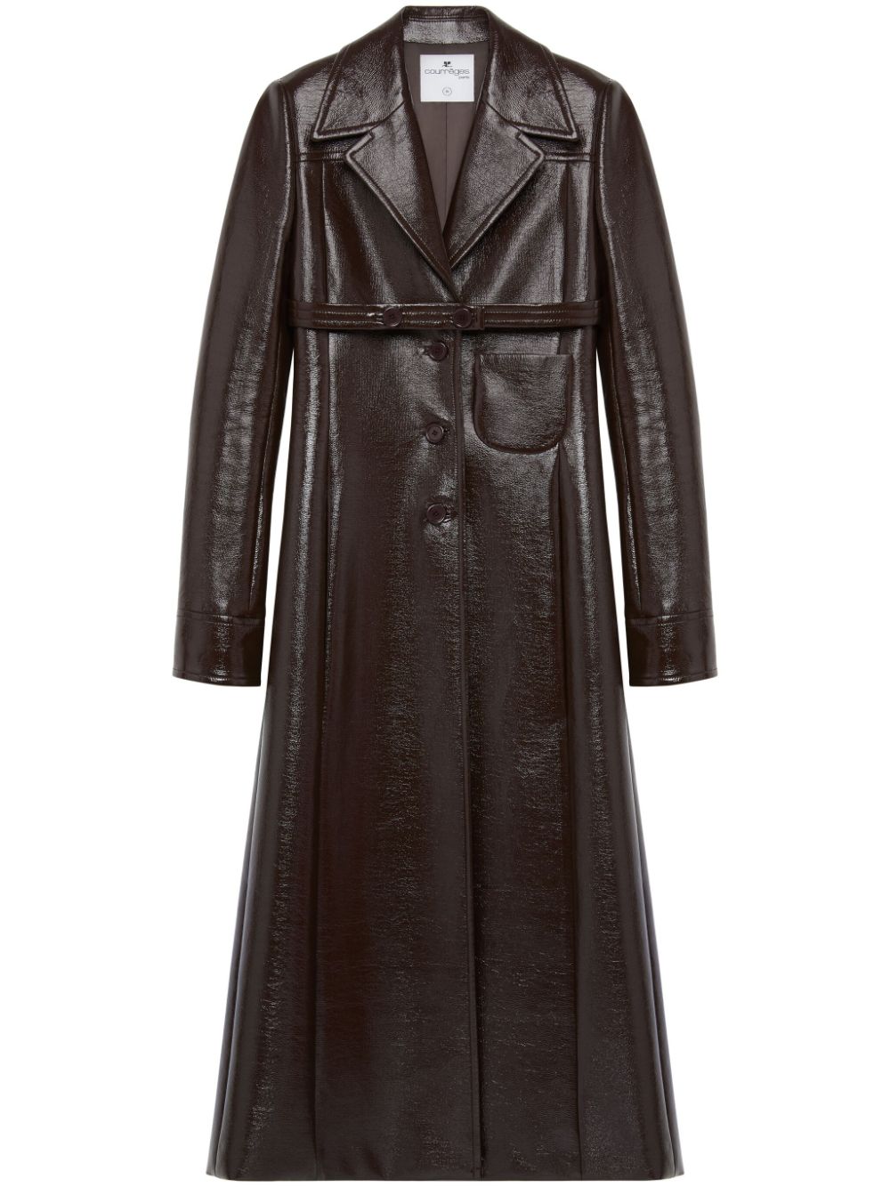 Heritage belted tailored coat - Brown