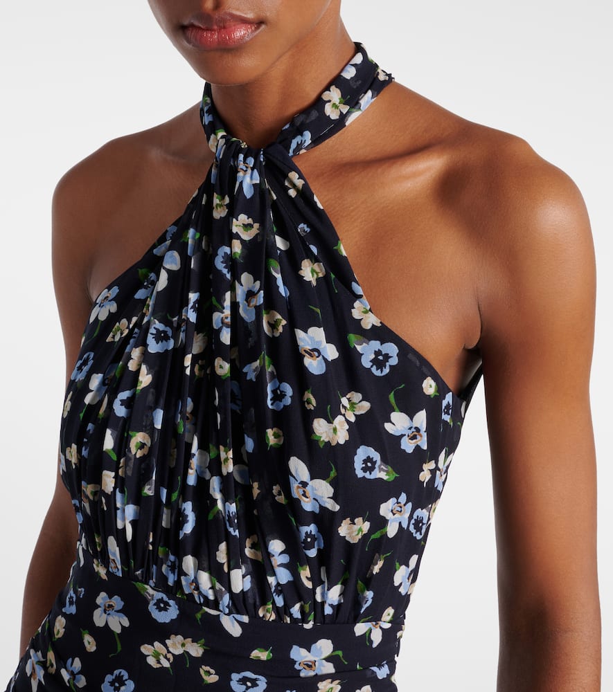 Brock halterneck silk midi dress