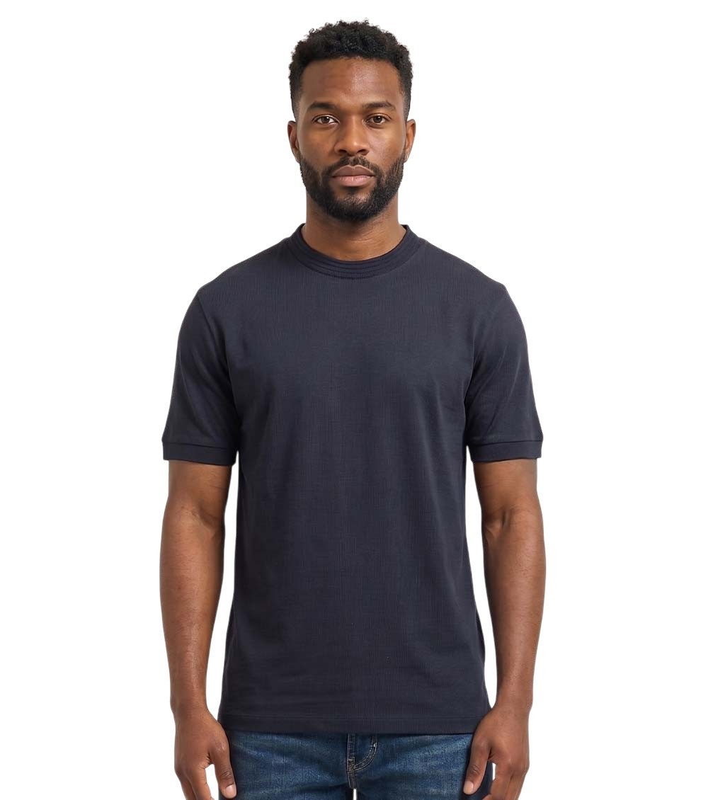 Dark Blue Crew Neck T-Shirt