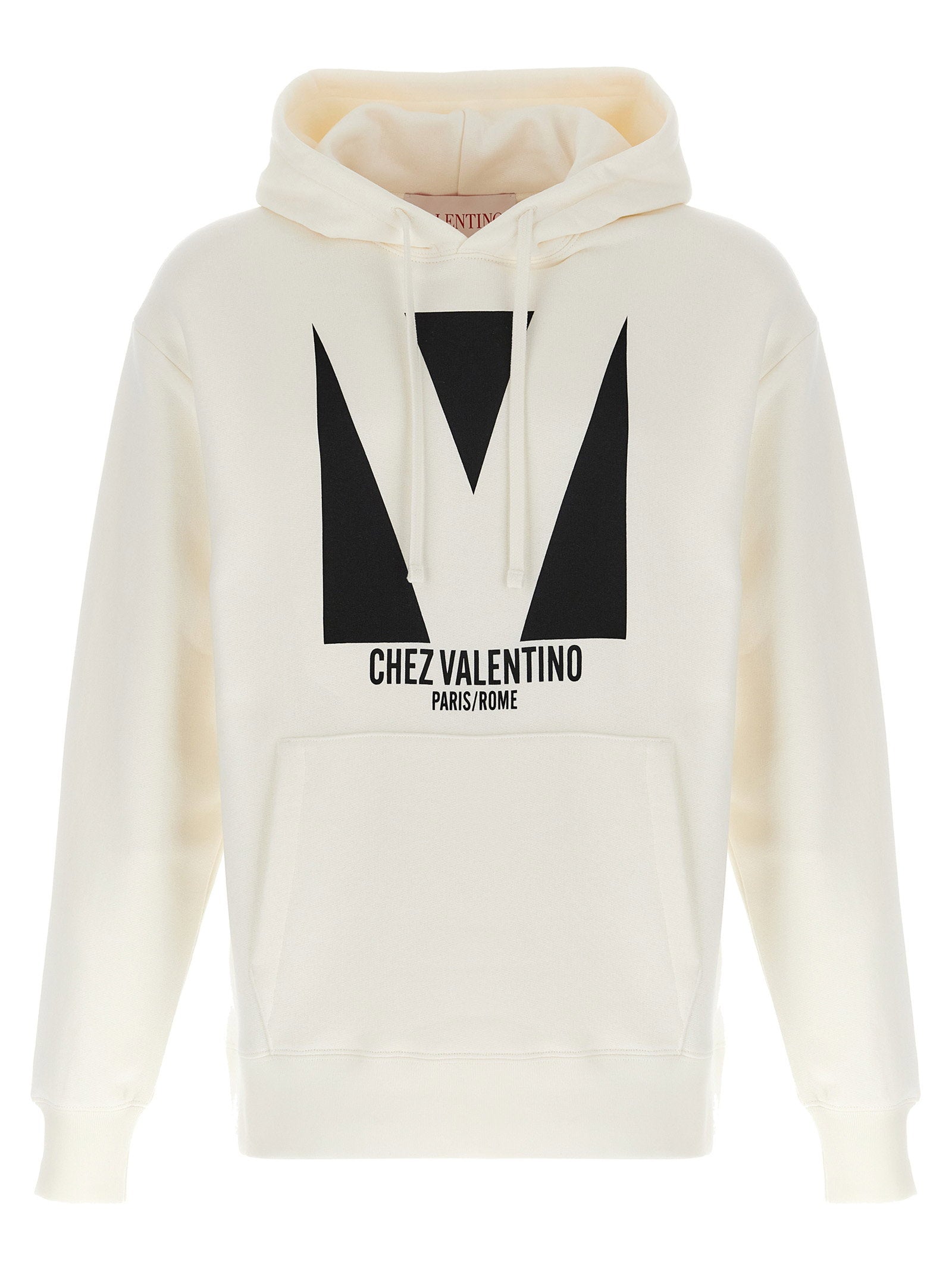 Logo-Print Brushed Cotton Hoodie — Cream