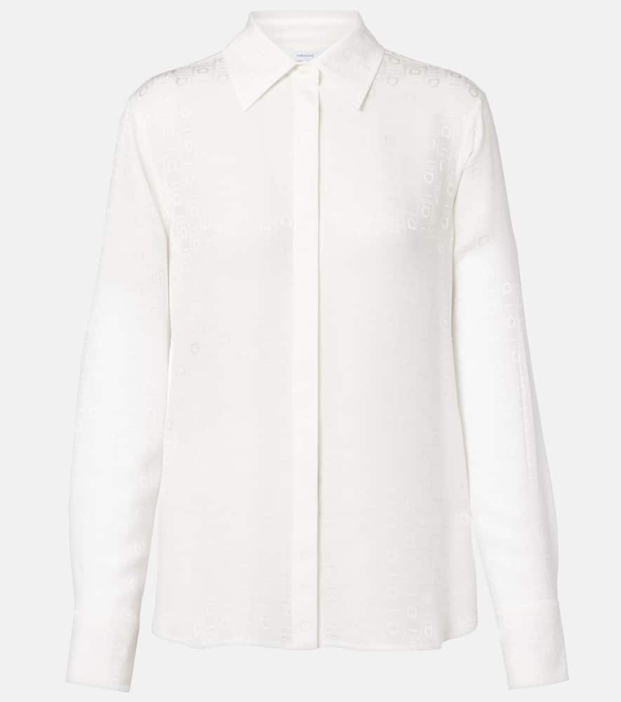 Gancini silk crêpe shirt