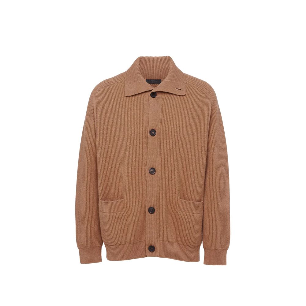 Cashmere Cardigan — Brown