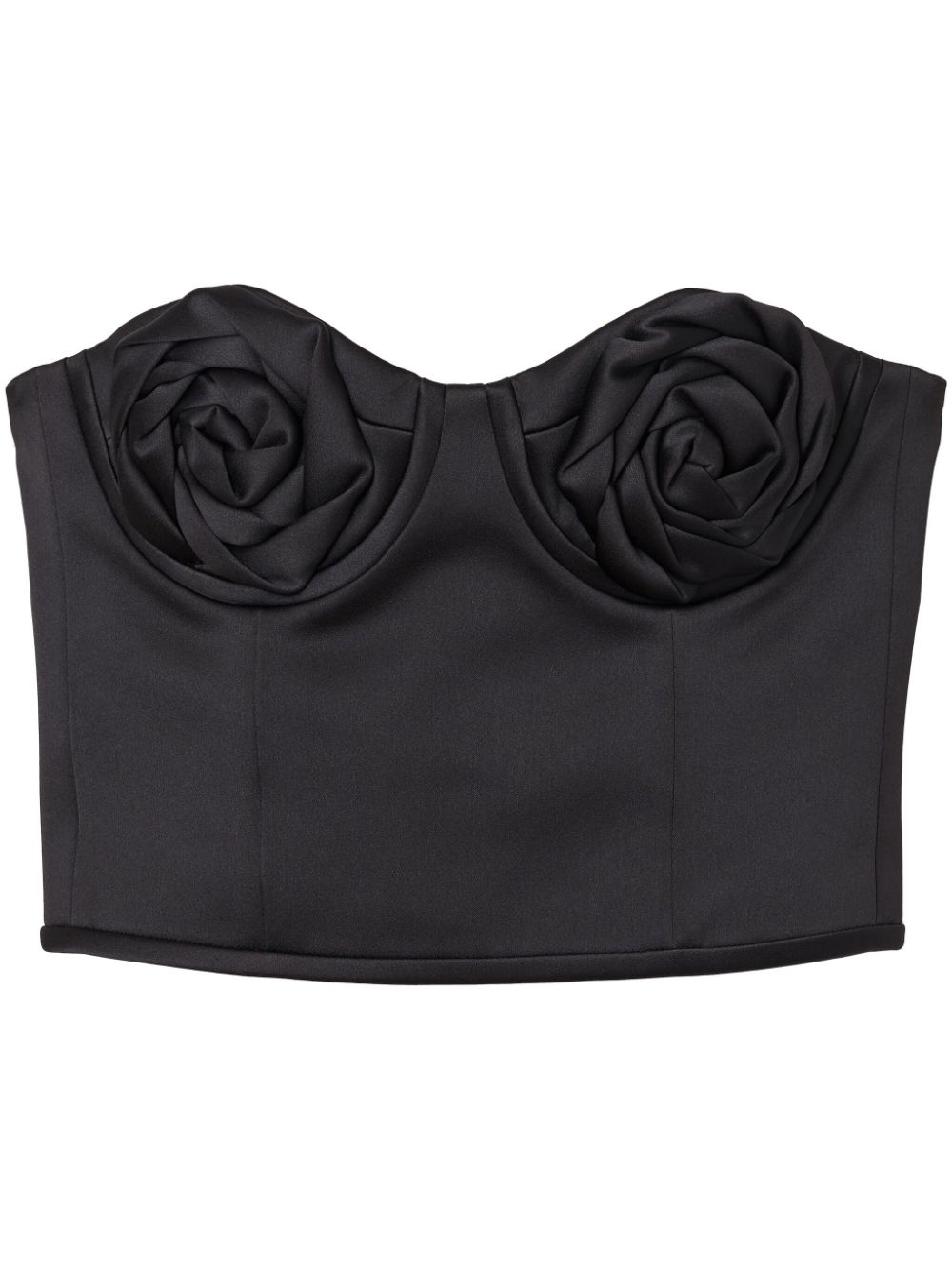 The Duchess Satin Rose corset - Black