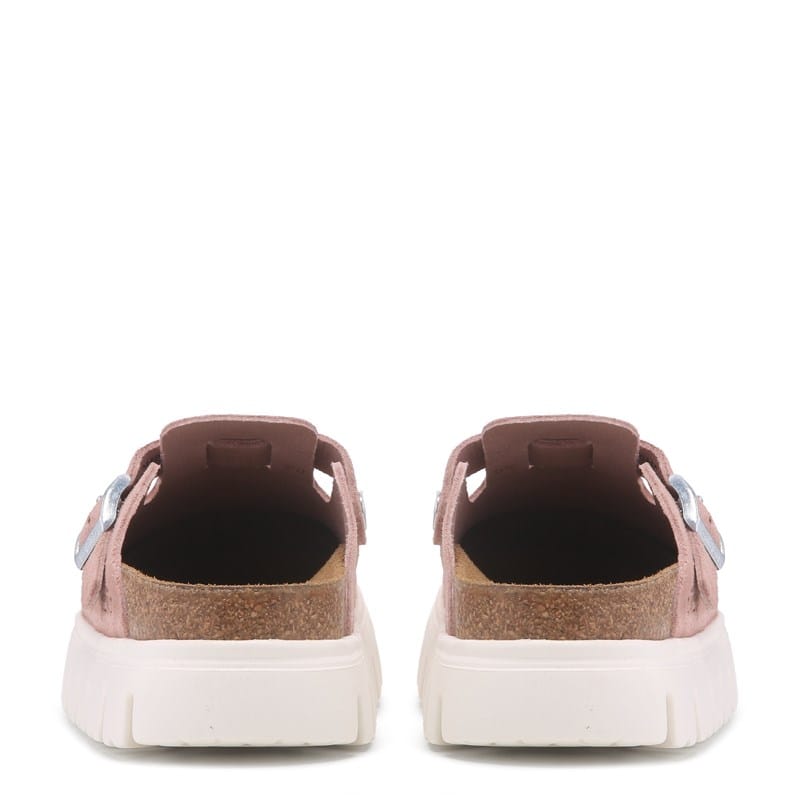 Women's Boston Chunky Clog by Papillio Shoes (Pink Clay Suede)