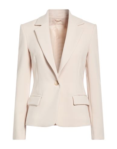 Woman Blazer Cream Size 10 Polyester, Viscose, Elastane