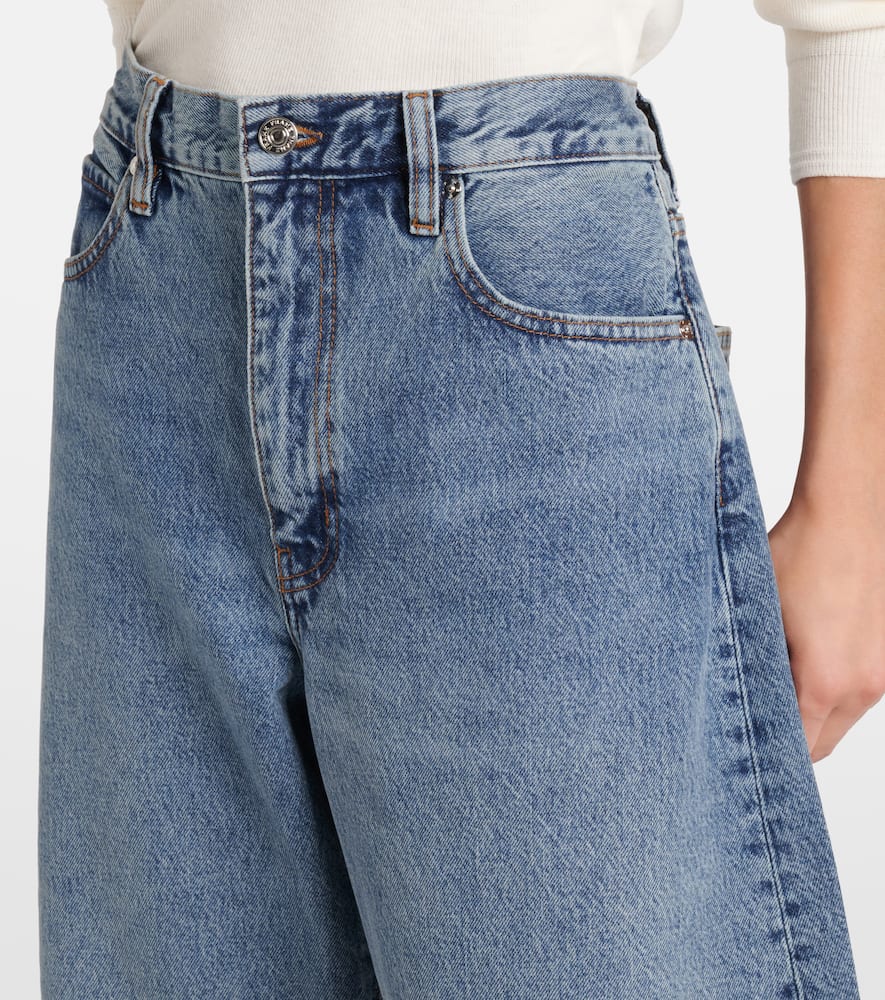 Bubble Crop high-rise barrel-leg jeans