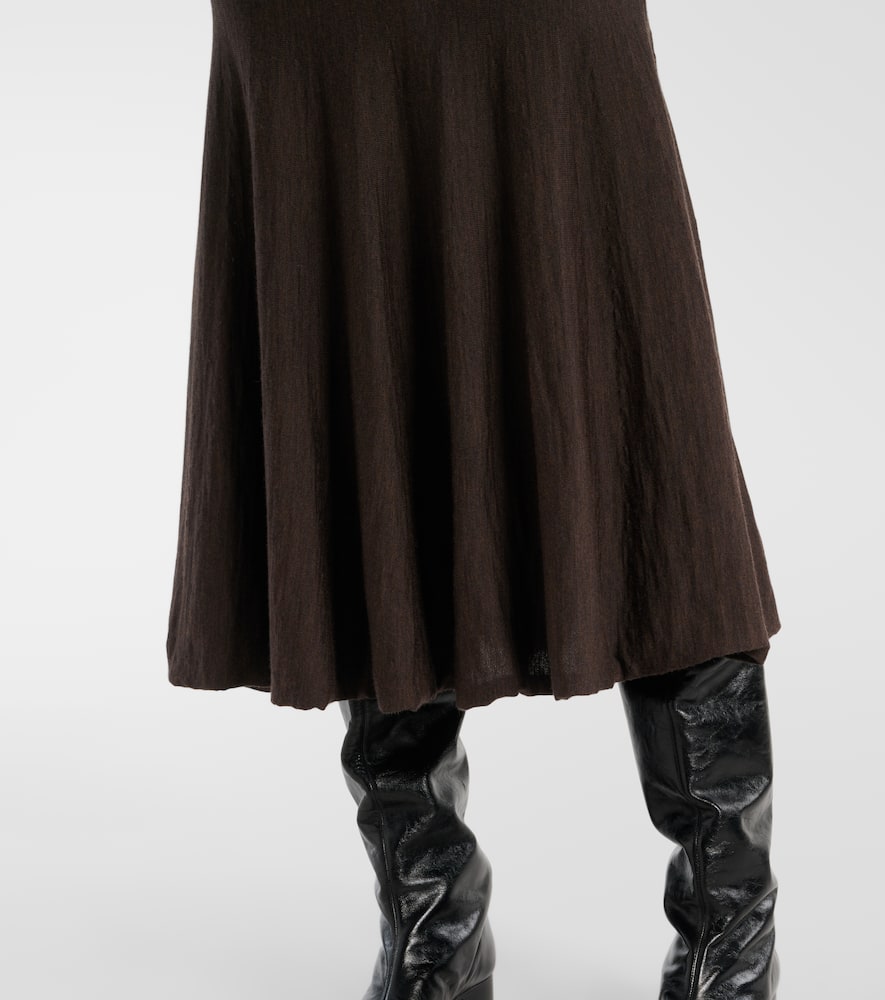 Mayu wool midi skirt