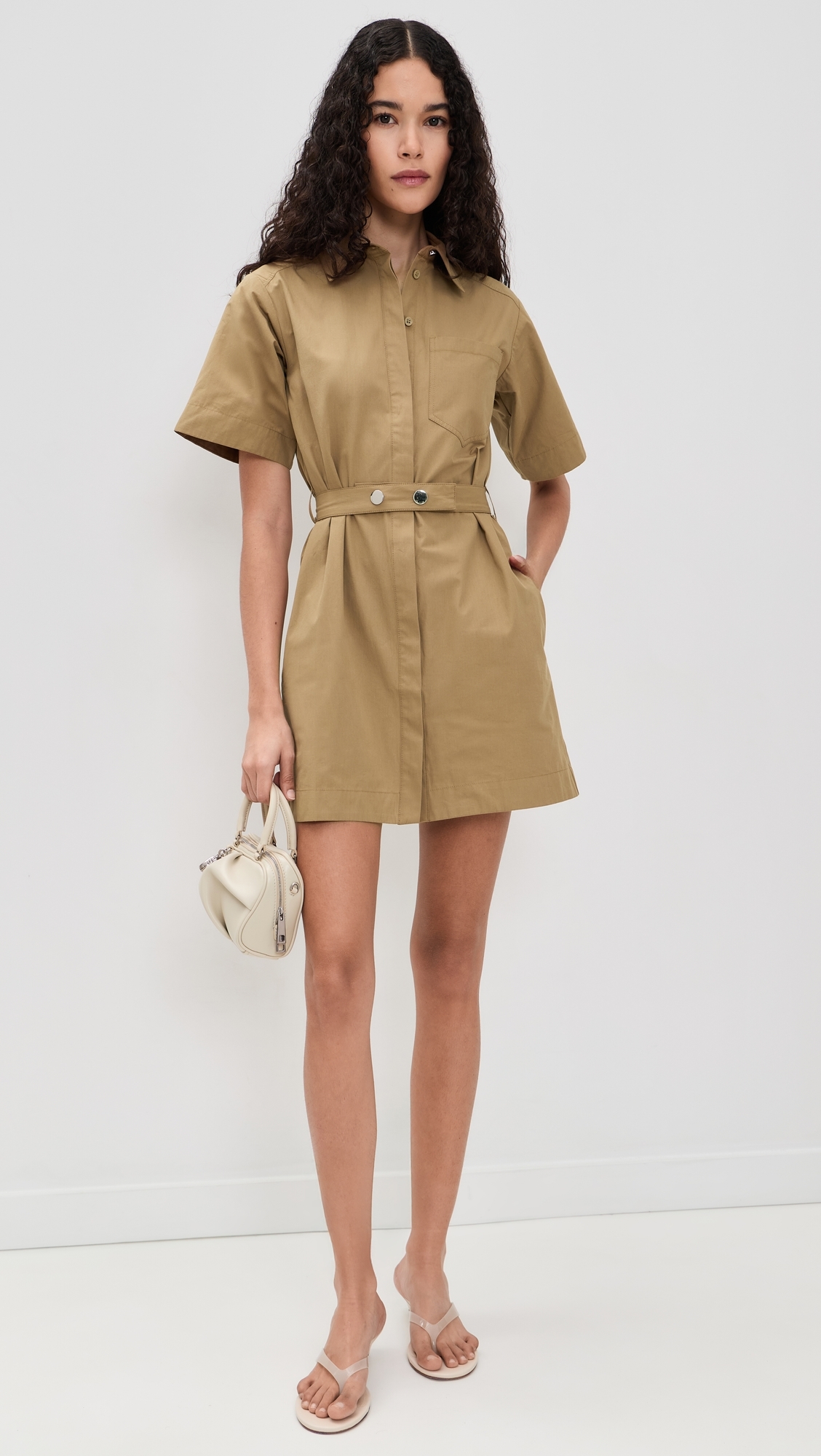 Reign Poplin Dress Camel