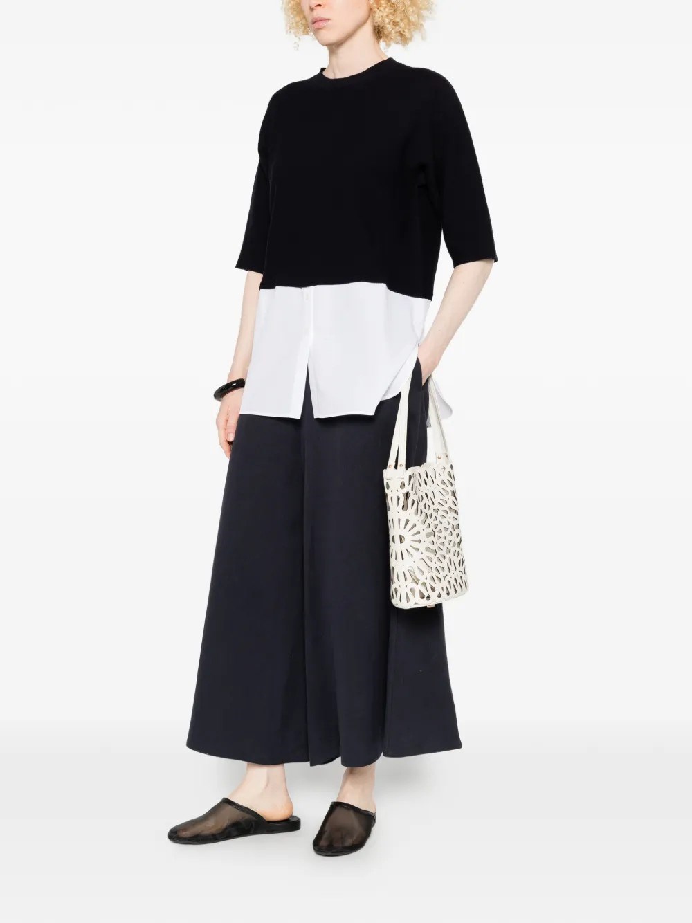 Cotton Popelibe Detail Sweater