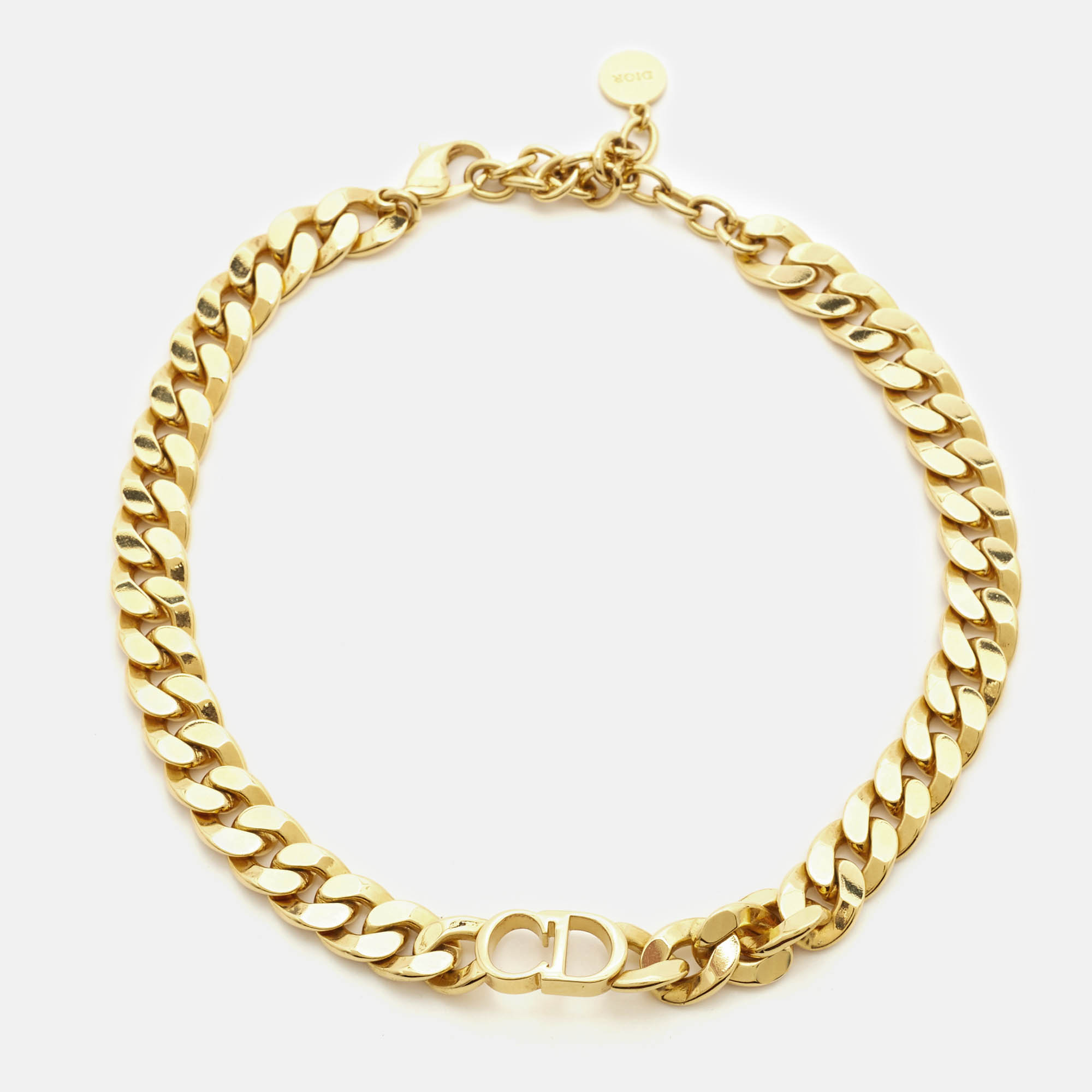 Dior CD Danseuse Etoile Gold Tone Choker Necklace