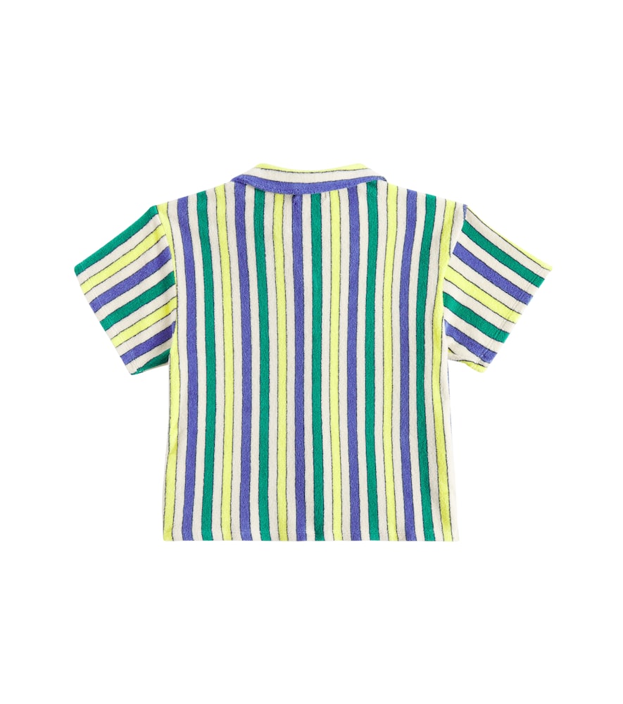 Bobo Choses Striped colorblock cotton terry shirt