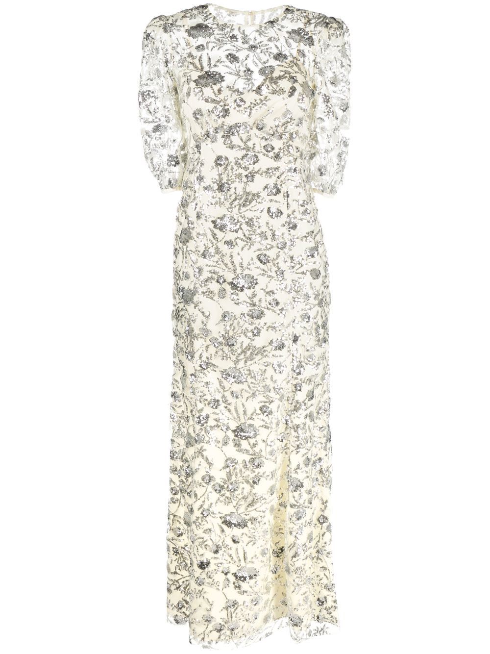 Sequin-embellished maxi dress - Neutrals