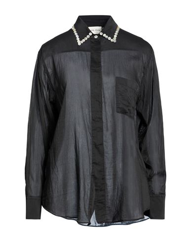 Forte_forte Woman Shirt Black Size 3 Cotton, Silk