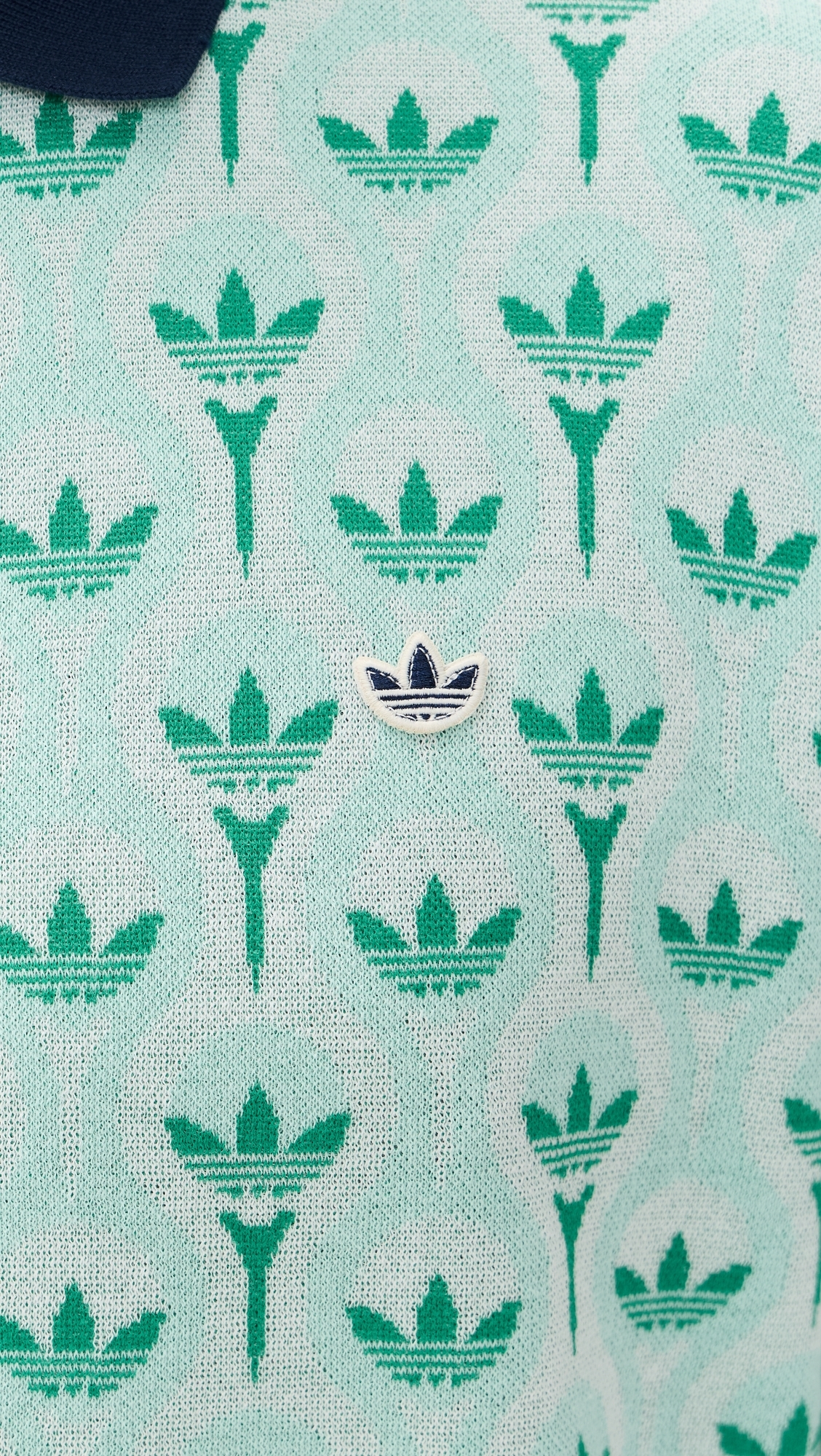 Originals Knit Polo White/Clear Mint/Court Green