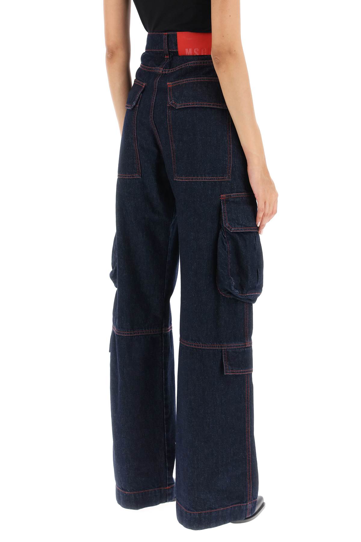 Cargo Jeans With Flared Cut