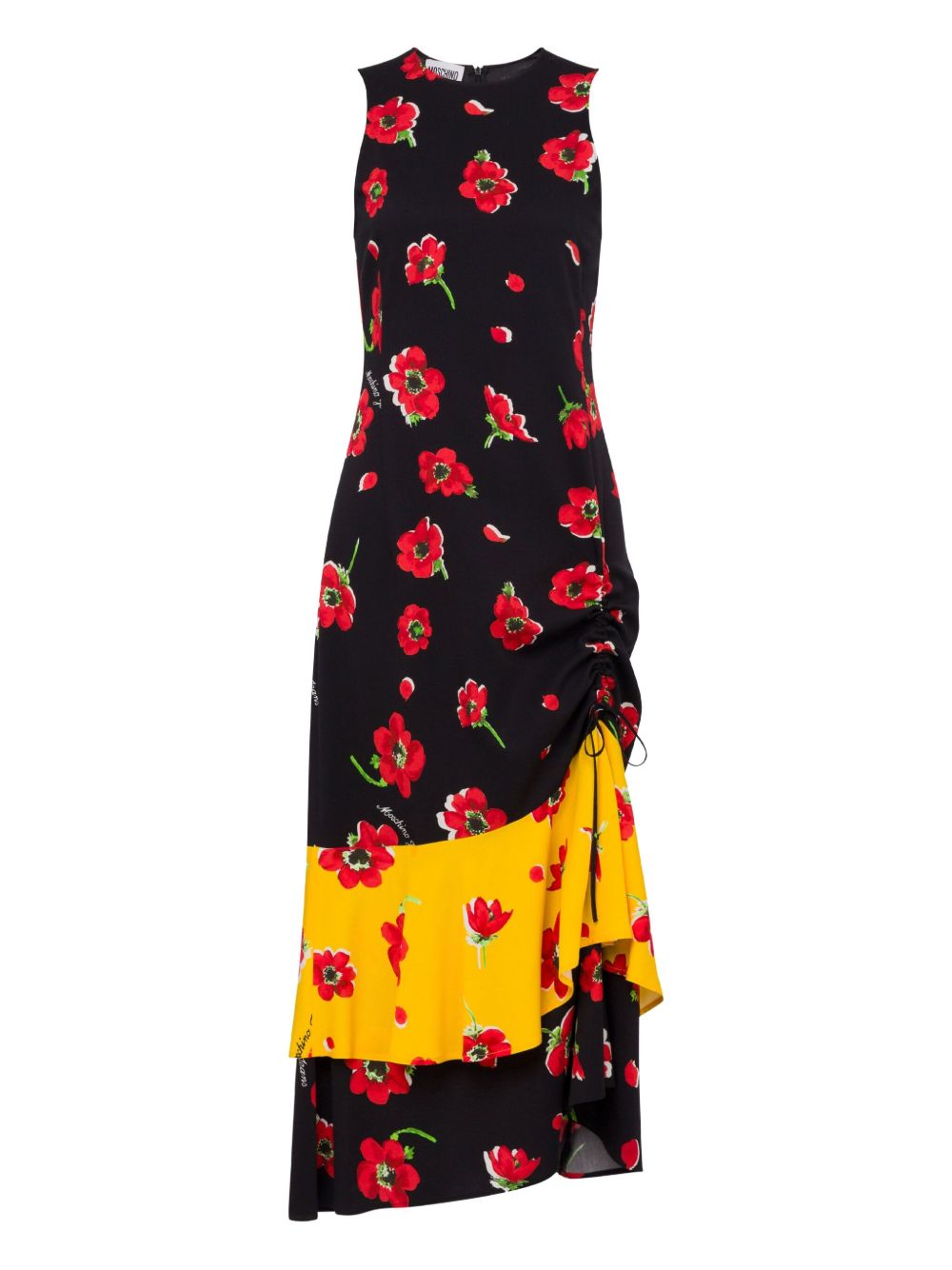 Floral-print dress - Black