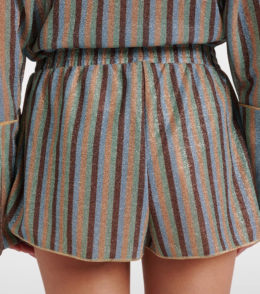 Oséree Lumière striped shorts
