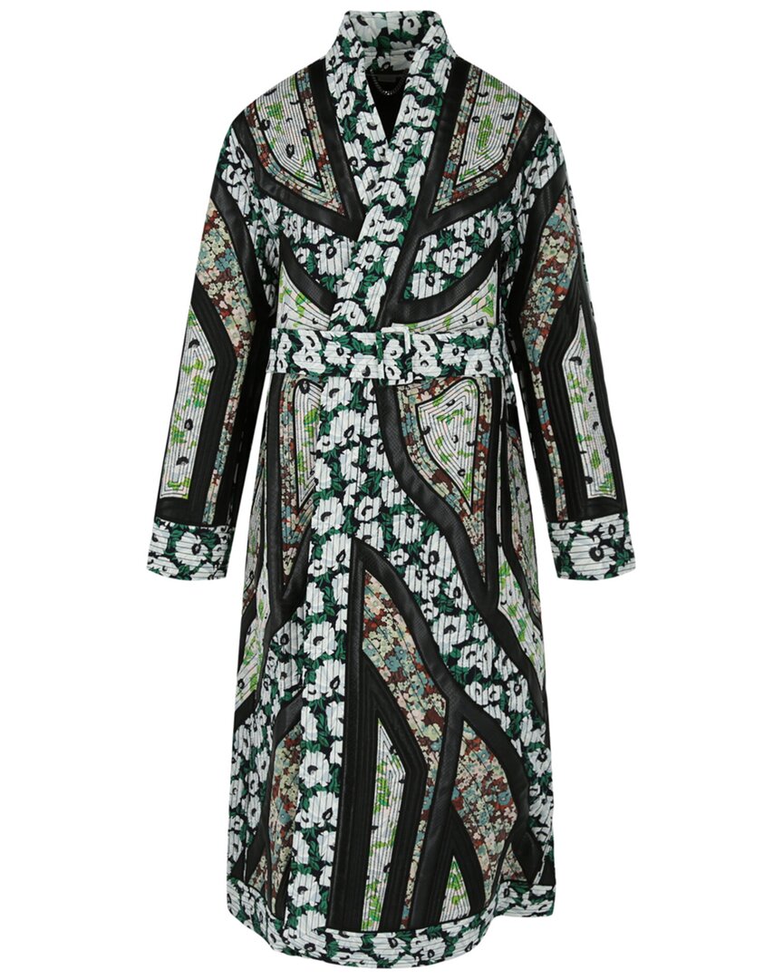 Striped Print Belted Coat