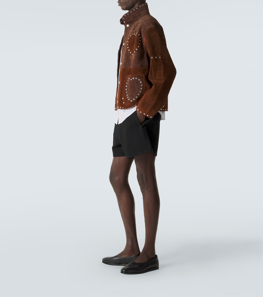 Logo cotton twill Bermuda shorts