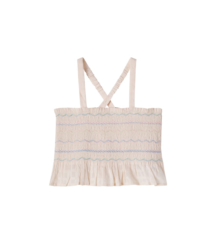 Florentina smocked cotton top