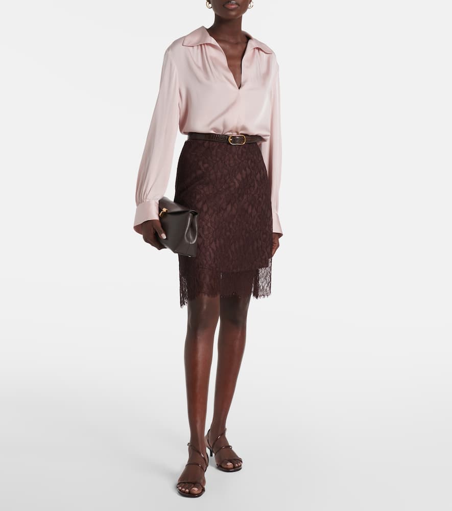 Silk-blend blouse