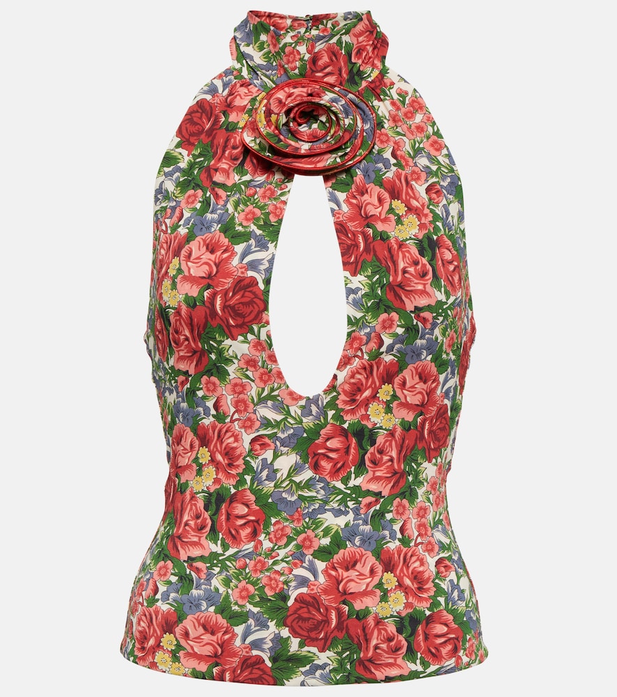 Floral halterneck top