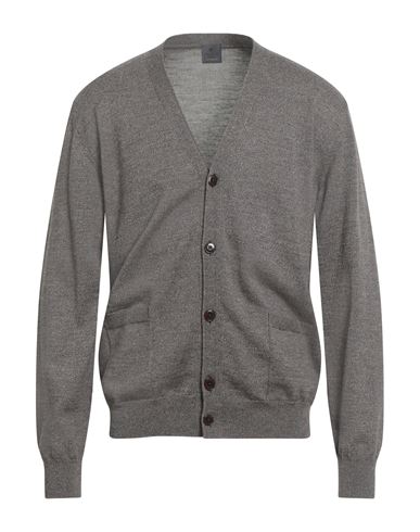 Man Cardigan Taupe Size 46 Merino Wool