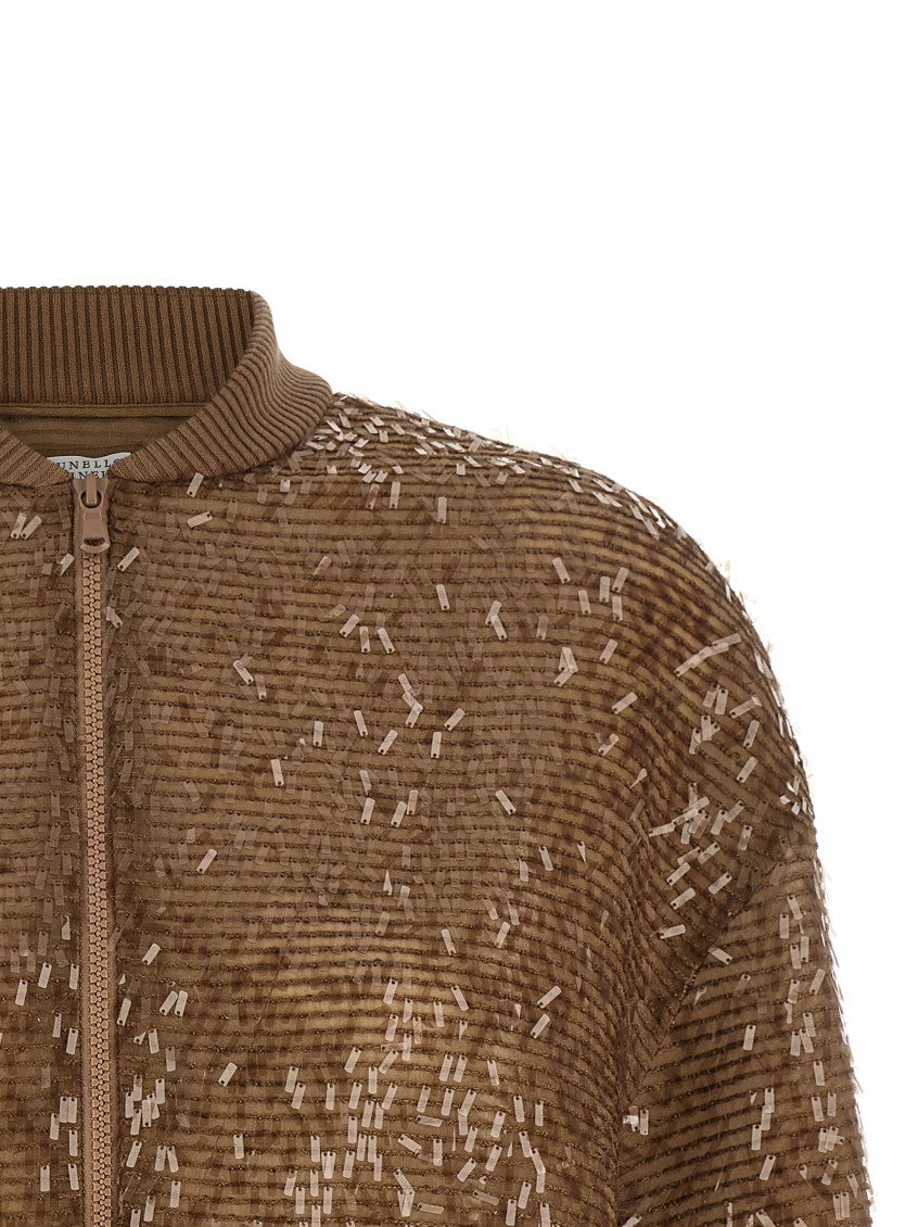 Zip-fastening Bomber Jacket
