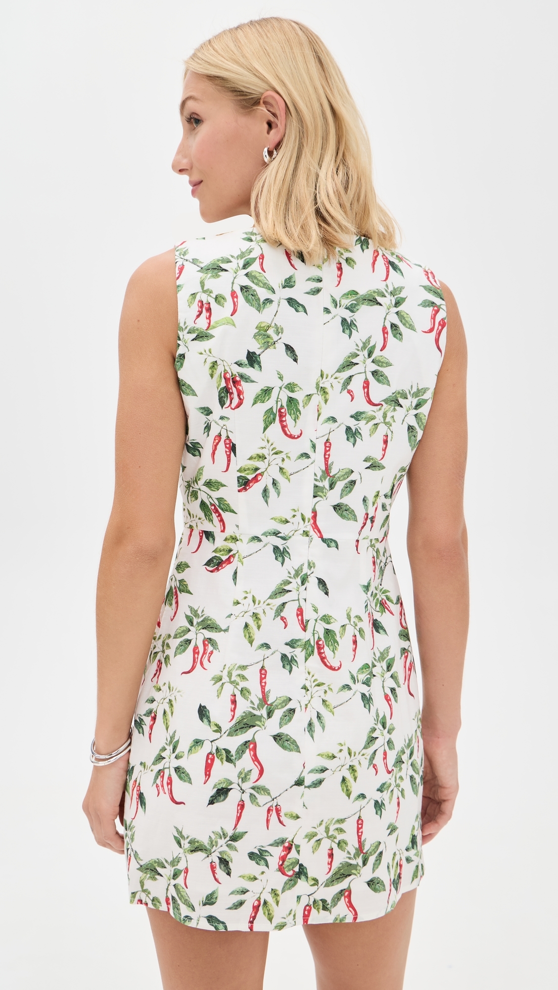 Chili Print Tie Front Mini Dress Multi