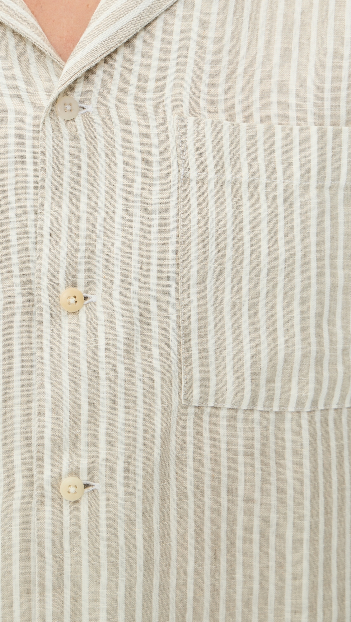 Striped Linen Camp Shirt Saltlines
