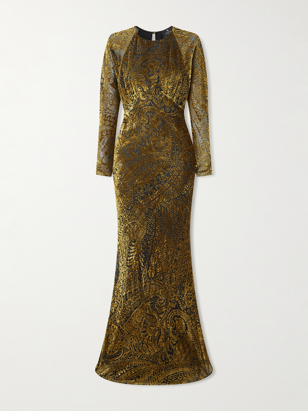 Devoré-velvet Gown - Gold