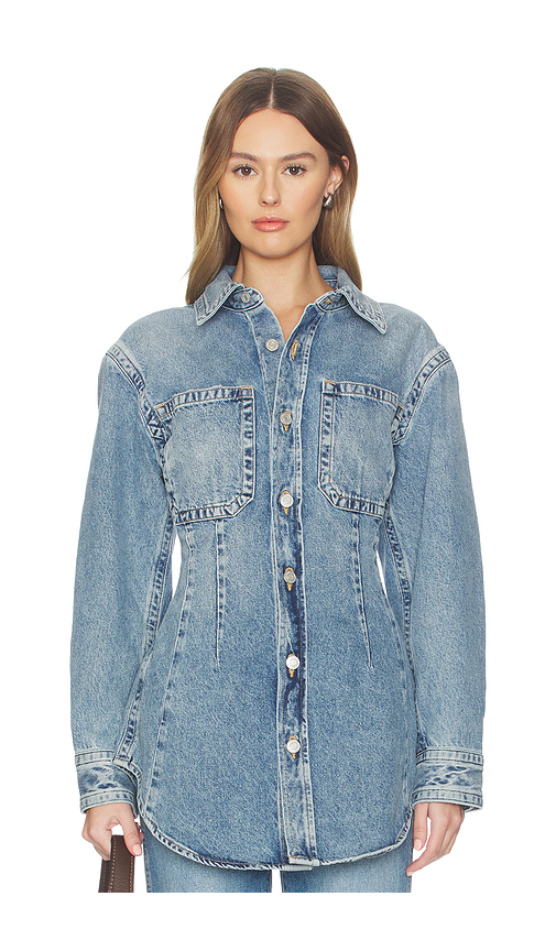 AGOLDE Wilma Shirt in Blue. L. Also in M, S